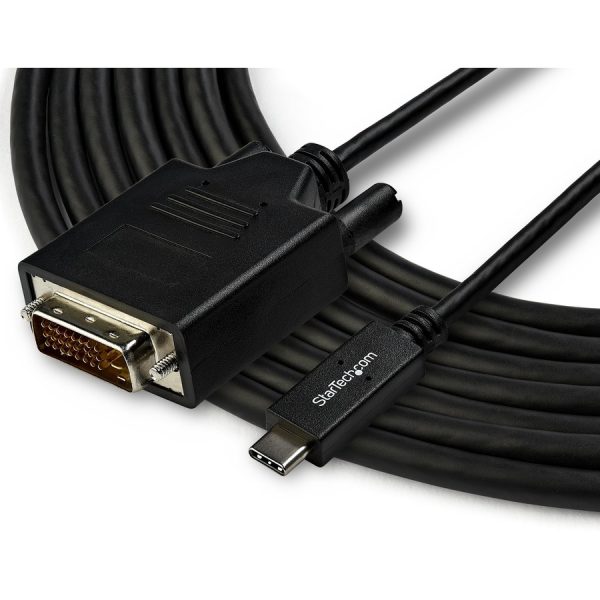 StarTech.com 10ft (3m) USB C to DVI Cable - 1080p USB Type-C to DVI-Digital Video Display Adapter Monitor Cable - Works w/ Thunderbolt 3 - Image 3