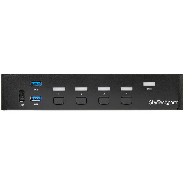 StarTech.com 4-Port DisplayPort KVM Switch - DP KVM Switch with Built-in USB 3.0 Hub for Peripherals - 4K 30 Hz - Image 2