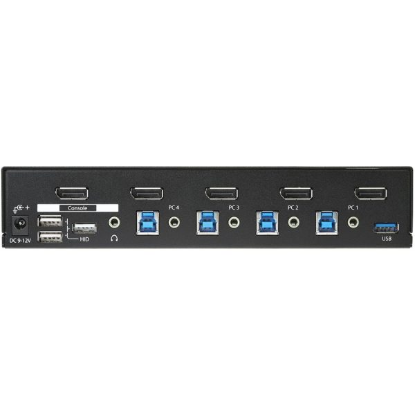 StarTech.com 4-Port DisplayPort KVM Switch - DP KVM Switch with Built-in USB 3.0 Hub for Peripherals - 4K 30 Hz - Image 3