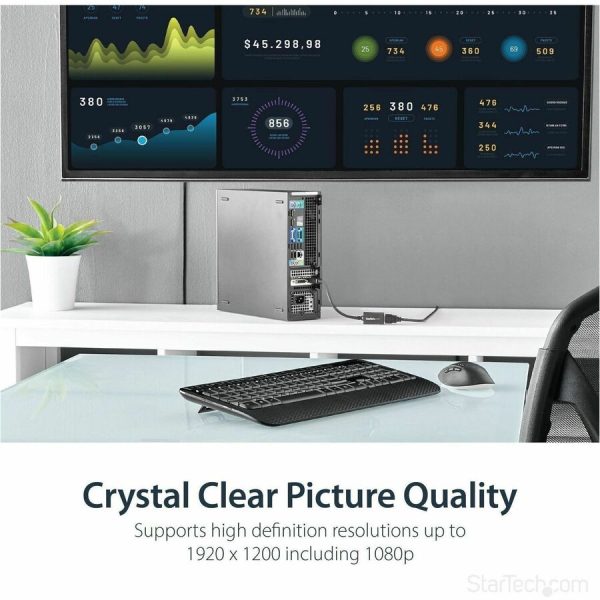StarTech.com DisplayPort to VGA Adapter, Active DP to VGA Converter, 1080p Video DP to VGA Monitor Dongle, Latching DP Connector, Durable - Image 4