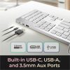 Adesso EasyTouch 730UW USB-C Multi OS Scissor Switch Keyboard With CoPilot AI Hotkey And USB-C, USB-A, 3.5mm Aux Ports - Image 3