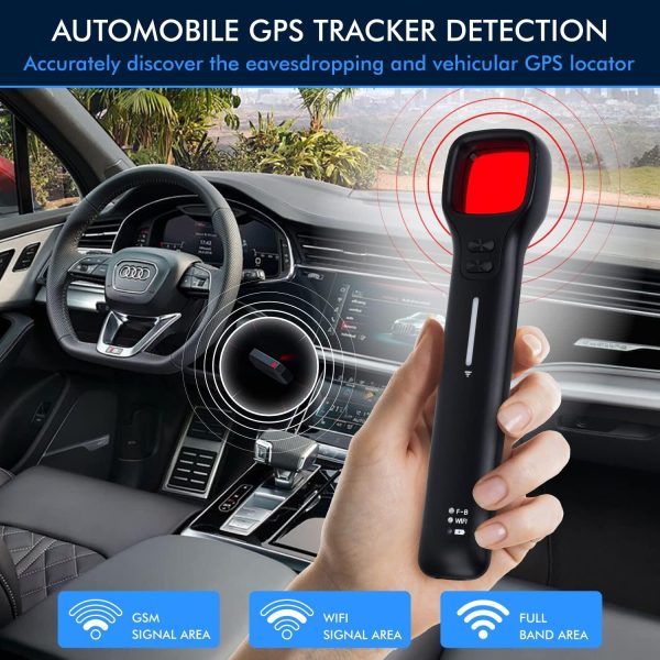 Detector   7 Sensitivity Levels Hidden Camera Finder Vibration Alarm Hidden Camera Detectors Bug Detector RF Detector Anti Spy Detector GPS Tracker Detector Bug Sweeper Detector - Image 4