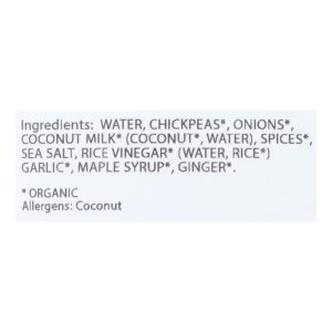 Bean Vivo - Chickpeas Coconut Curry - Case of 6-10 OZ