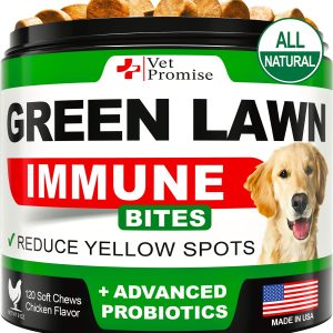 Grass Burn Spot Chews for Dogs   Dog Urine Neutralizer for Lawn   120 Grass Green Dog Chews   Grass Savers for Dog Urine   Dog Pee Grass Neutralizer with Probiotics   Digestive Enzymes   Made in USA