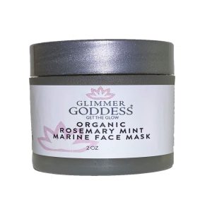 Glimmer Goddess Organic Face Mask to Purify and Hydrate   Rosemary Mint 2 oz