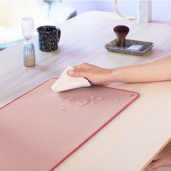 Logitech Desk Mat - Studio Series, Multifunctional Large Desk Pad, Anti-slip Base, Spill-resistant Durable Design, Darker Rose - Image 3