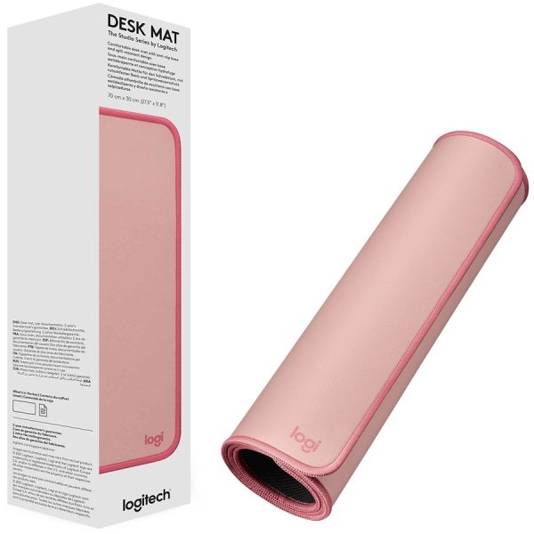 Logitech Desk Mat - Studio Series, Multifunctional Large Desk Pad, Anti-slip Base, Spill-resistant Durable Design, Darker Rose - Image 7