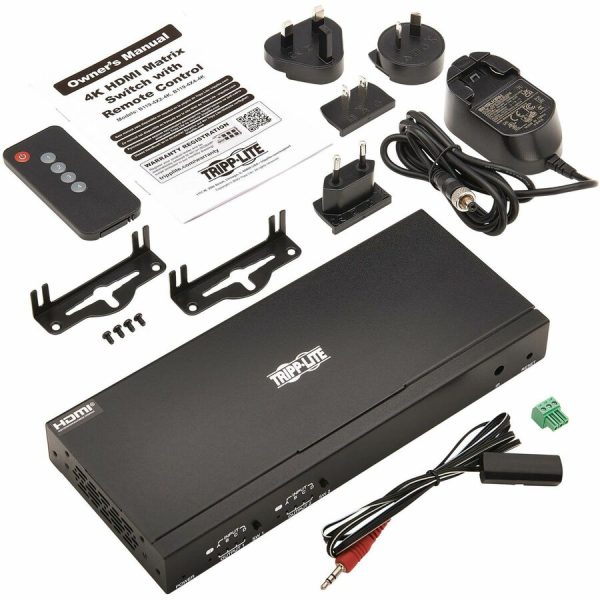Eaton Tripp Lite Series 4x2 HDMI Matrix Switch/Splitter with Remote Control and Multi-Resolution Support, 4K 60 Hz, HDR, 4:4:4, TAA - Image 7