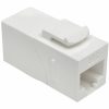 Eaton Tripp Lite Series Cat6a Straight-Through Modular In-Line Snap-In Coupler with 90-Degree Down-Angled Port, White (RJ45 F/F), TAA