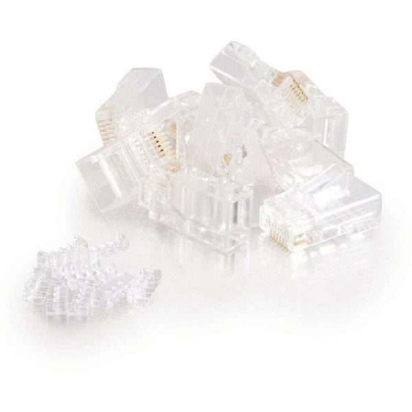 C2G RJ45 Cat5E Modular (with Load Bar) Plug for Round Solid/Stranded Cable - 100pk - Image 3