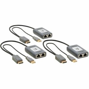 Eaton Tripp Lite Series 2-Port DisplayPort over Cat6 Extender Kit, Pigtail Transmitter/2x Receivers, 4K 60 Hz, HDR, 4:4:4, 230 ft. (70.1 m), TAA