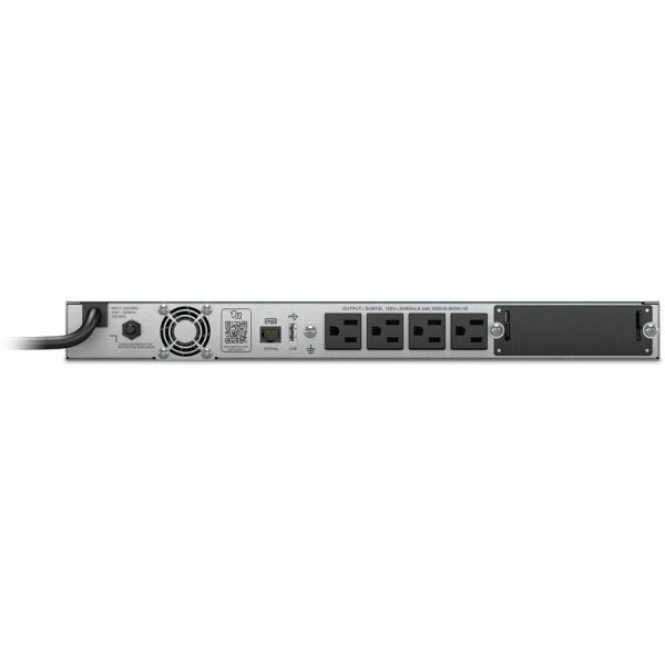 APC Smart-UPS, Line Interactive, 1000 VA, LCD, Rackmount 1U, 120V, 4x NEMA 5-15R outlet, USB, AVR, Short Depth - Image 4