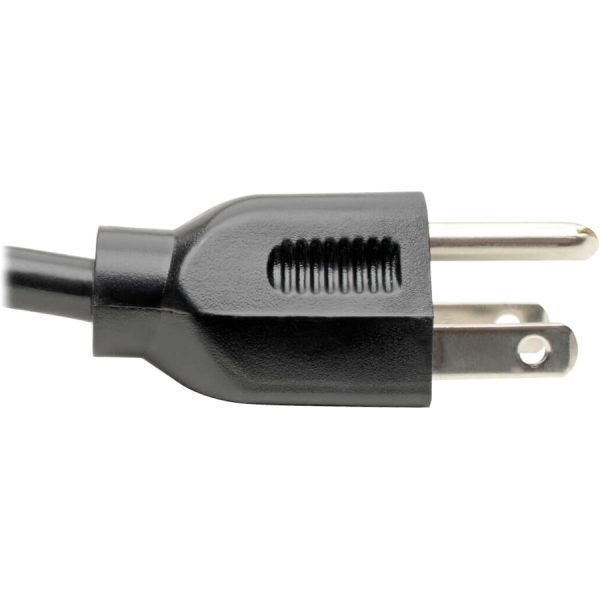 Eaton Tripp Lite Series Computer Power Cord, NEMA 5-15P to Right-Angle C13 - 10A, 125V, 18 AWG, 10 ft. (3.05 m), Black - Image 2
