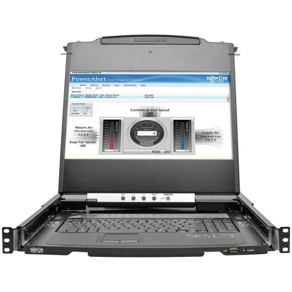 Eaton Tripp Lite Series NetDirector 8-Port 1U Rack-Mount Console HDMI KVM Switch with 17 in. LCD and IP Remote Access, Dual Rail, TAA - Image 3
