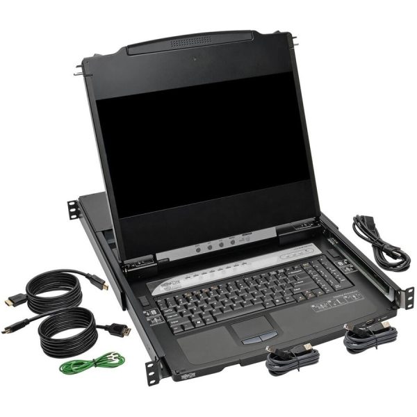 Eaton Tripp Lite Series NetDirector 8-Port 1U Rack-Mount Console HDMI KVM Switch with 17 in. LCD and IP Remote Access, Dual Rail, TAA - Image 4