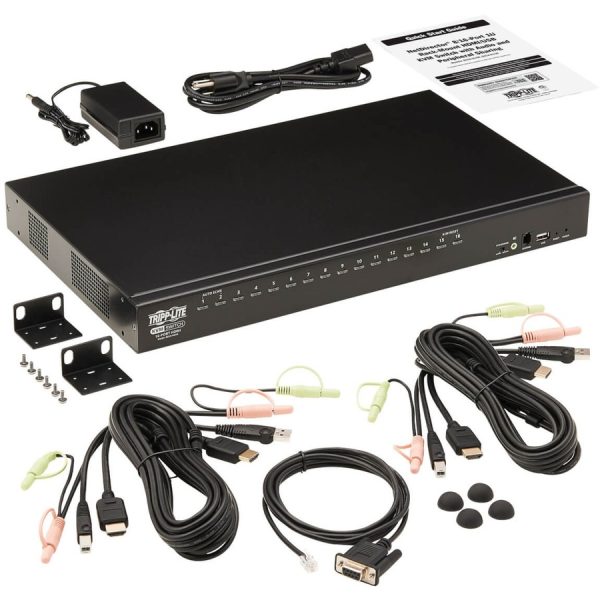 Eaton Tripp Lite Series 16-Port HDMI/USB KVM Switch with Audio/Video and USB Peripheral Sharing, 1U Rack-Mount, TAA - Image 3
