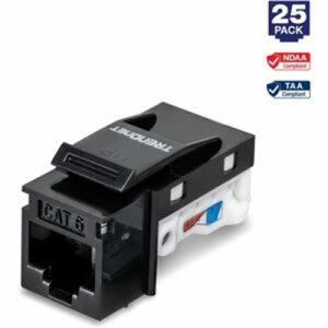 Cat6 Keystone Jack Black