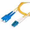 StarTech.com 2m (6.6ft) LC to SC (UPC) OS2 Single Mode Duplex Fiber Optic Cable, 9/125, 100G, Low Insertion Loss, LSZH Fiber Jumper Cord - Image 7