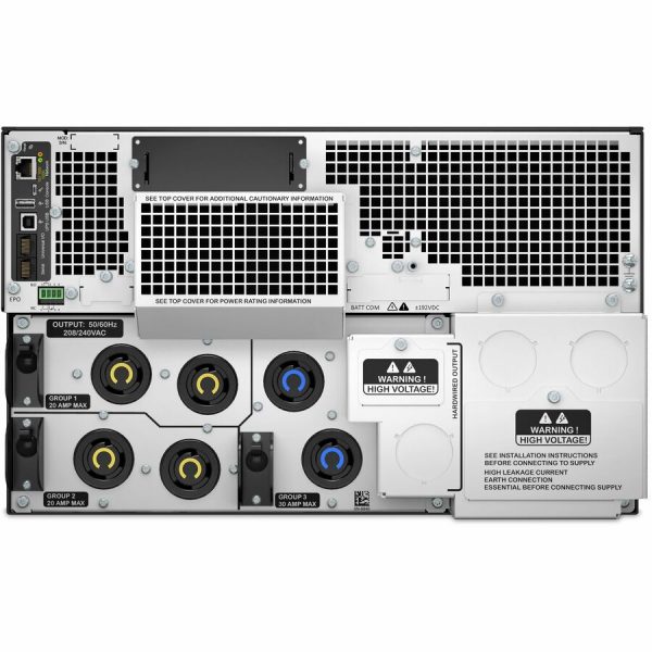 APC Smart-UPS On-Line, 8kVA/8kW, Rackmount 6U, 208V, 4x L6-20R+2x L6-30R NEMA outlets, Network Card+SmartSlot, Extended runtime, W/ rail kit - Image 7