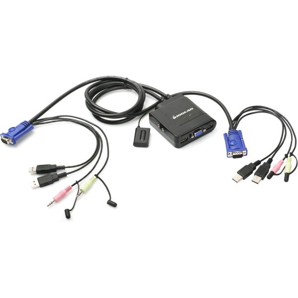 IOGEAR 2-Port USB VGA Cable KVM with DisplayPort Adapters - Image 2