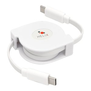 HELIX ETHRTC Retractable 3.2-Ft. USB-C Charge and Sync Cable