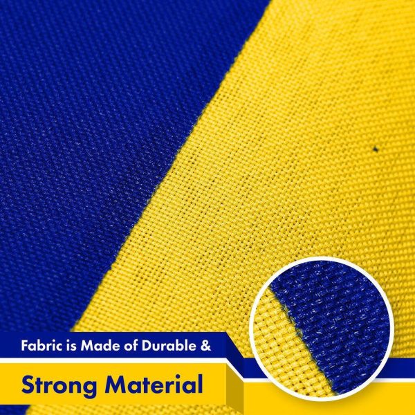 G128 2 Pack: Bosnia and Herzegovina Flag | 3x5 Ft | LiteWeave Pro Series Printed 150D Polyester | Country Flag, Vibrant Colors, Brass Grommets, Thicker and More Durable Than 100D 75D Poly - Image 3