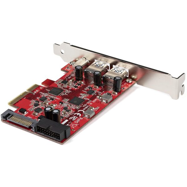 StarTech.com 5-Port USB PCIe Card, 10Gbps USB 3.2 Gen 2 PCIe Card, 1 USB-C/2 USB-A, Internal Header (2x 5Gbps USB), USB C PCI Express Card - Image 3
