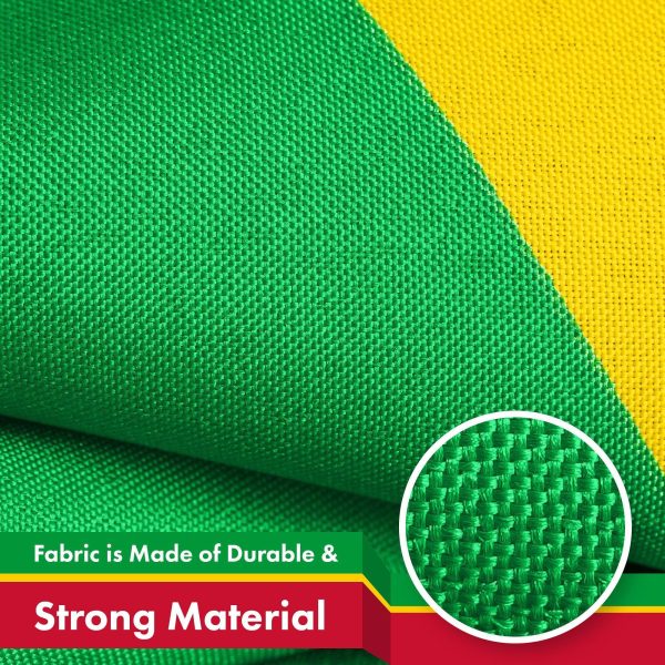 G128 Saint Kitts and Nevis Flag | 3x5 Ft | LiteWeave Pro Series Printed 150D Polyester | Country Flag, Indoor/Outdoor, Vibrant Colors, Brass Grommets, Thicker and More Durable Than 100D 75D Polyester - Image 3