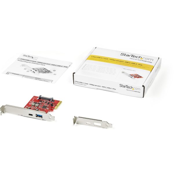 StarTech.com 2-Port 10Gbps USB-A & USB-C PCIe Card Adapter - USB 3.2 Gen 2 PCI Express Expansion Add-On Card - Windows, macOS, Linux - Image 4