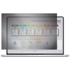 Rocstor PrivacyView™ Premium Privacy Filter for 15.6 Widescreen Notebook - For 15.6" Laptop - 16:9 Aspect Ratio - Glossy / Matte - Unframed - TAA Compliant - Black