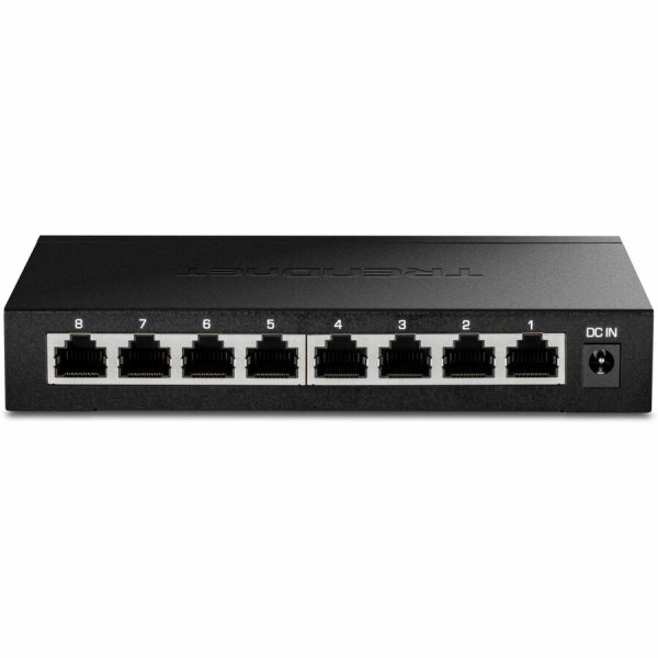 TRENDnet 8-Port Unmanaged 2.5G Switch, 8 x 2.5GBASE-T Ports, 40Gbps Switching Capacity, Backwards Compatible with 1000Mbps Devices, Fanless, Wall Mountable, Black, TEG-S380 - Image 4