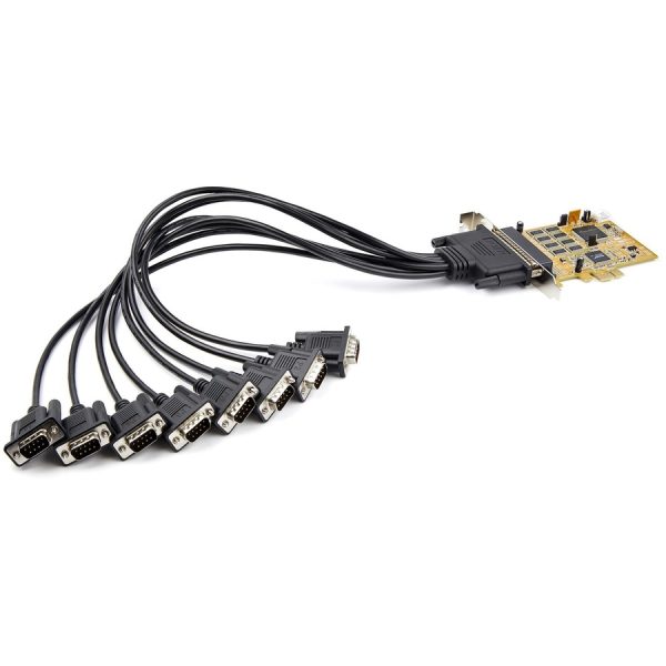 StarTech.com 8-Port PCI Express RS232 Serial Adapter Card, PCIe to DB9 RS232 Controller Card, 16C1050 UART, 15kV ESD, Windows Only, TAA - Image 2