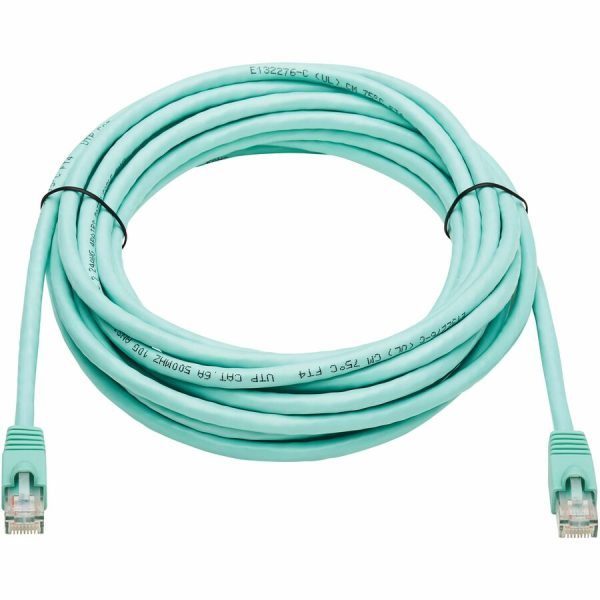 Eaton Tripp Lite Series Cat6a 10G Snagless UTP Ethernet Cable (RJ45 M/M), Aqua, 20 ft. (6.09 m) - Image 2