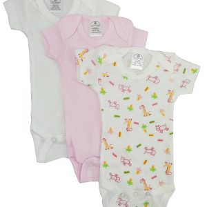 Preemie Girls Printed Short Sleeve Variety Pack 005p