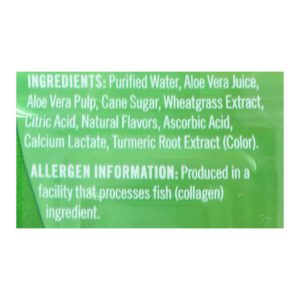 Alo Original Awaken Aloe Vera Juice Drink  - Wheatgrass - Case of 12 - 16.9 fl oz.