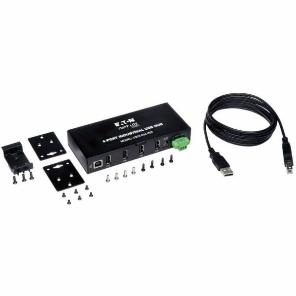 Eaton Tripp Lite Series 4-Port Industrial-Grade USB 2.0 Hub - 15 kV ESD Immunity, Metal Housing, Mountable - Image 8