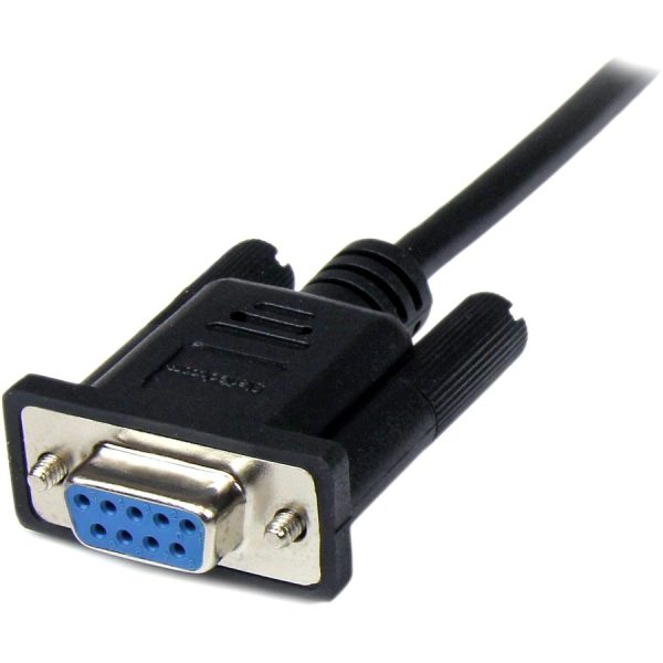 StarTech.com 2m Black DB9 RS232 Serial Null Modem Cable F/M - Image 2