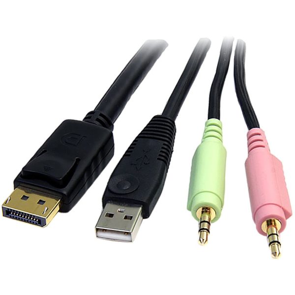 StarTech.com 6 ft 4-in-1 USB DisplayPort KVM Switch Cable - Image 2