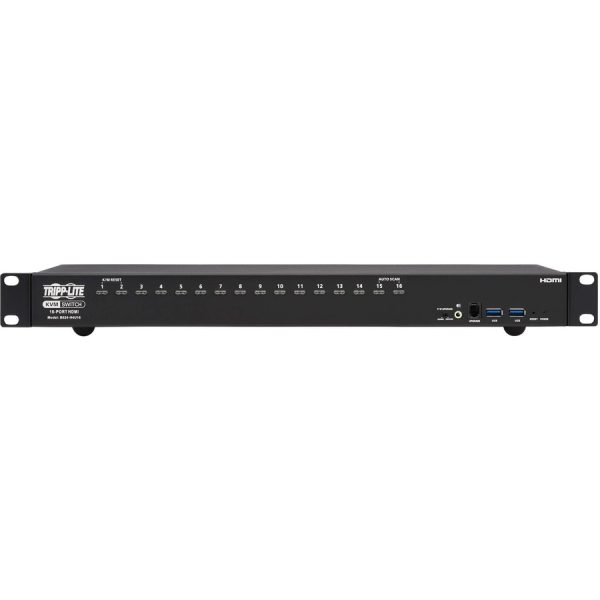 Eaton Tripp Lite Series 16-Port 4K HDMI/USB KVM Switch - 4K 60 Hz Video/Audio, USB Peripheral Sharing, 1U Rack-Mount, TAA - Image 4