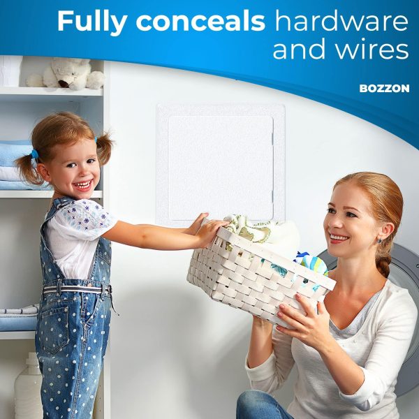 Access Panel for Drywall   22 x 22 inch   Wall Hole Cover   Access Door   Plumbing Access Panel for Drywall   Heavy Durable Plastic White - Image 7