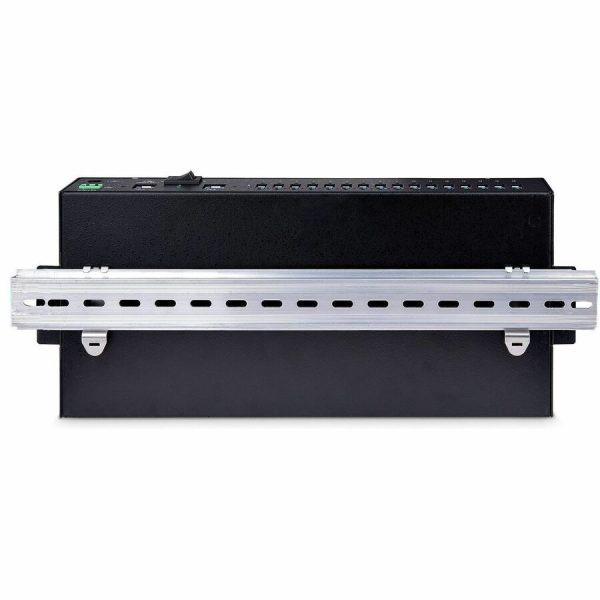 StarTech.com 16-Port Industrial USB 5Gbps Hub with Power Adapter, Mountable, Terminal Block Power, USB Charging, Dual-Host Hub/Switch - Image 6