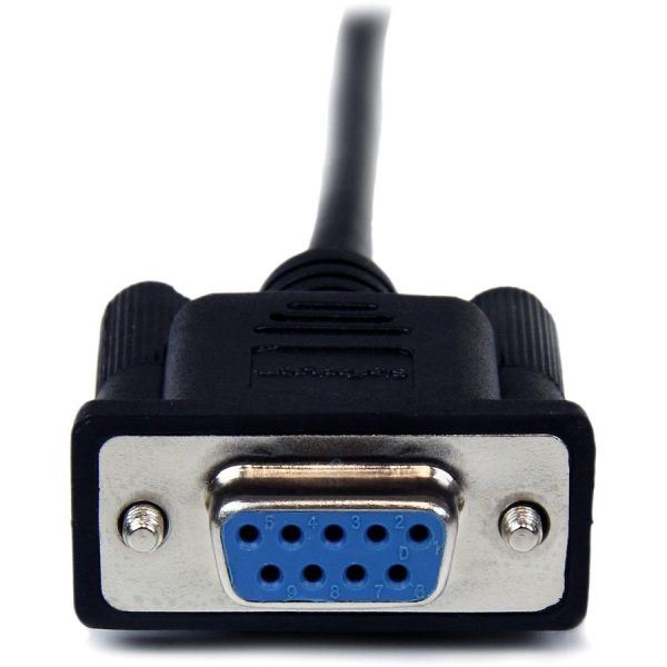 StarTech.com 1m Black DB9 RS232 Serial Null Modem Cable F/M - Image 3