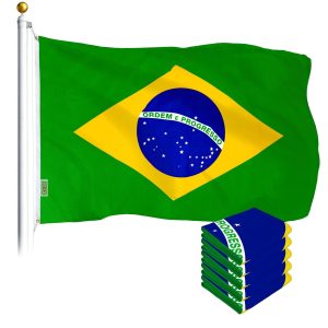 Brazil Brazilian Flag 3x5 Ft 5-Pack Printed Polyester By G128