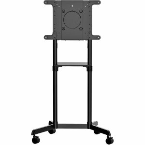 StarTech.com Mobile TV Cart, Portable Rolling TV Stand, 37-70 inch VESA Display Mount (154lb/70kg), Shelf & Storage, Rotate/Tilt Display