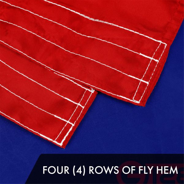G128 3 Pack: Texas TX State Flag | 6x10 Ft | ToughWeave Series Embroidered 300D Polyester | Embroidered Design, Indoor/Outdoor, Brass Grommets - Image 5