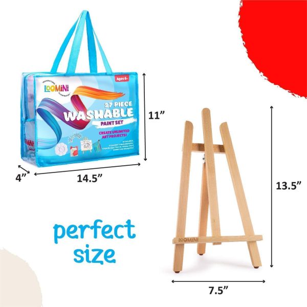 Paint Set for Kids | Premium Art Supplies for Boys & Girls | 27 Piece Washable Paint Set Includes Canvas Panels Paint Brushes Kids Apron Tabletop Art Easel & Storage Travel Bag - Image 4