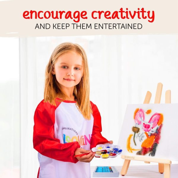 Paint Set for Kids | Premium Art Supplies for Boys & Girls | 27 Piece Washable Paint Set Includes Canvas Panels Paint Brushes Kids Apron Tabletop Art Easel & Storage Travel Bag - Image 5