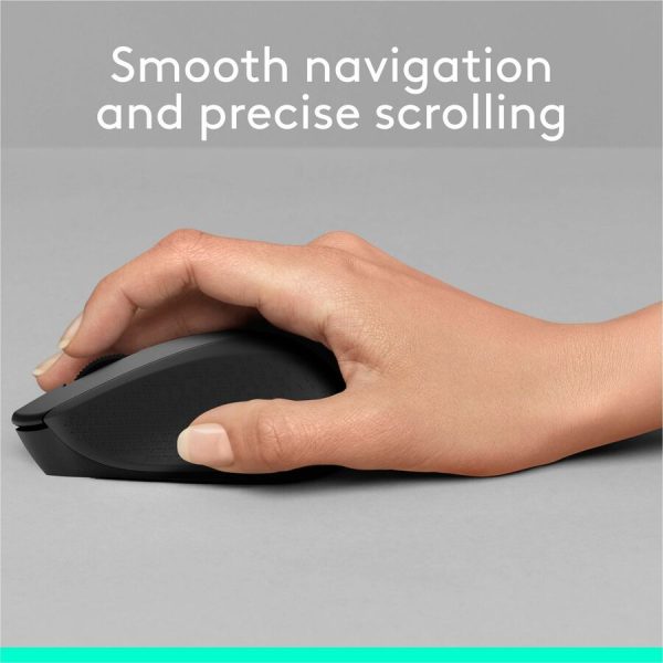 Logitech M330 SILENT PLUS Wireless Mouse, 2.4GHz with USB Receiver, Optical Tracking, Quiet & Lightweight, Black - Image 3