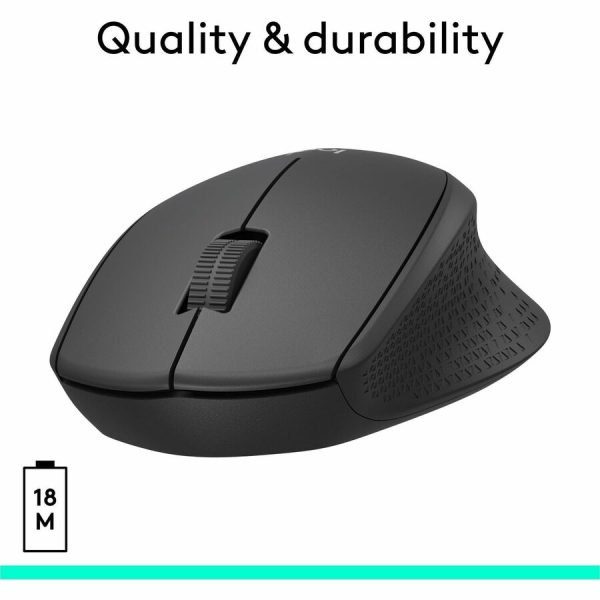 Logitech M330 SILENT PLUS Wireless Mouse, 2.4GHz with USB Receiver, Optical Tracking, Quiet & Lightweight, Black - Image 5