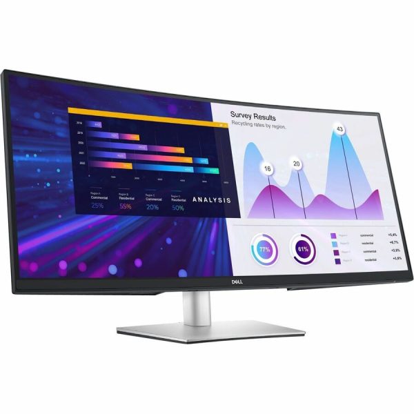 Dell P3424WE 34" Class UW-QHD Curved Screen LED Monitor - 21:9 - Black, Silver - Image 10